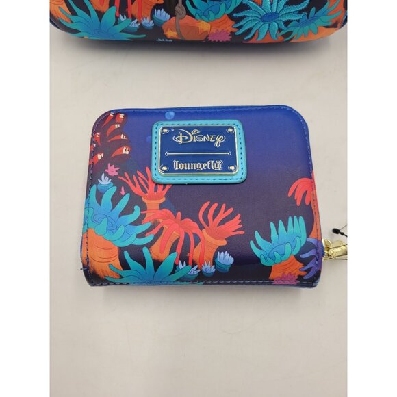 Loungefly Disney Pinocchio Mini Backpack Bag Underwater With Wallet NEW main image 4